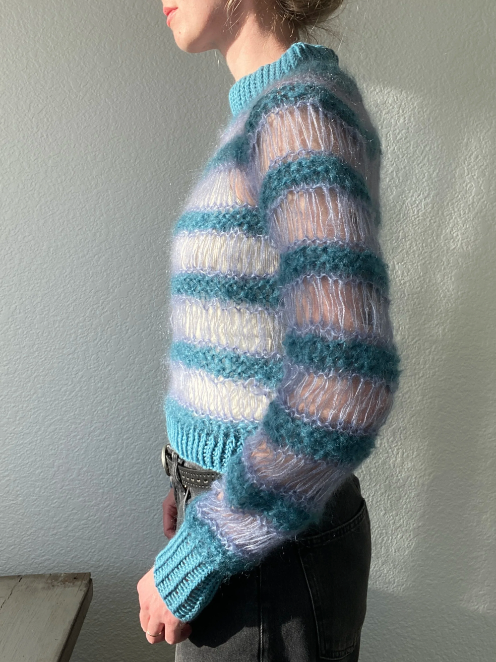 Blue Drop Stitch Sweater — Vexnot Studio